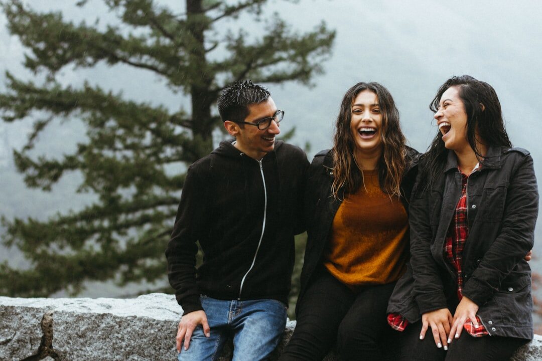 group of friends talking
