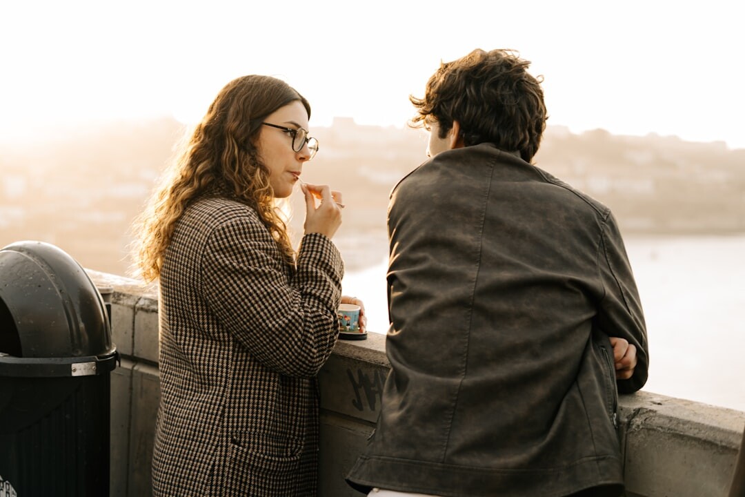 couple having coffee chat