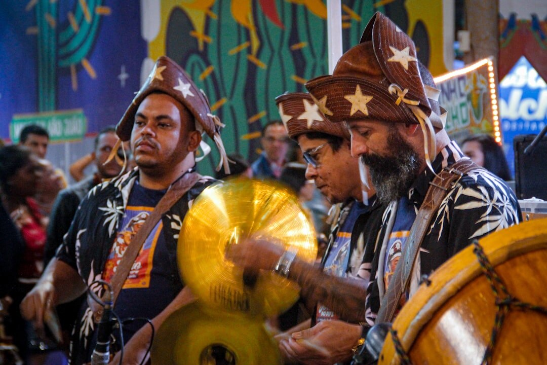 Diverse group of Brazilian people sitting in a circle during a discussion workshop